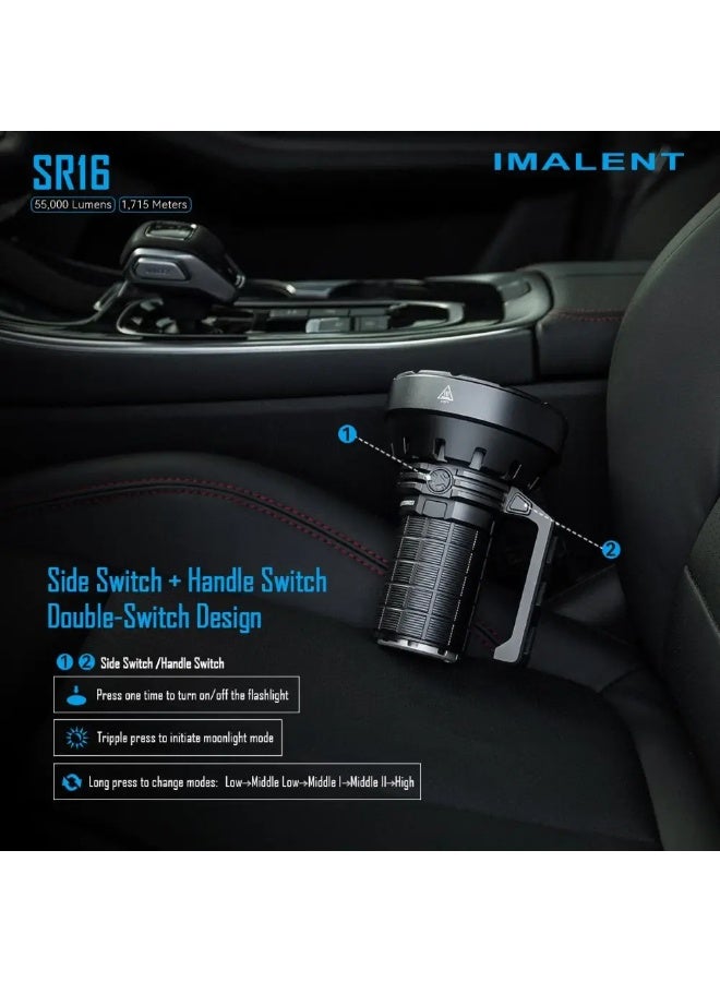 IMALENT SR16 Rechargeable Flashlight – 55,000 Lumens Super Bright LED Flashlight - Image 2